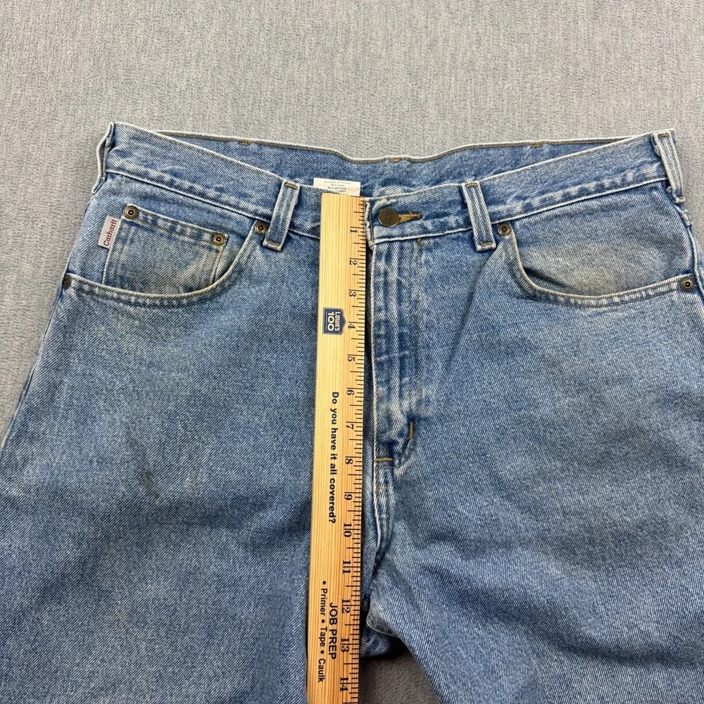Vintage Carhartt Jeans Mens 35X34 Fit 35X32 Blue Denim Loose Fit Straight B167‎